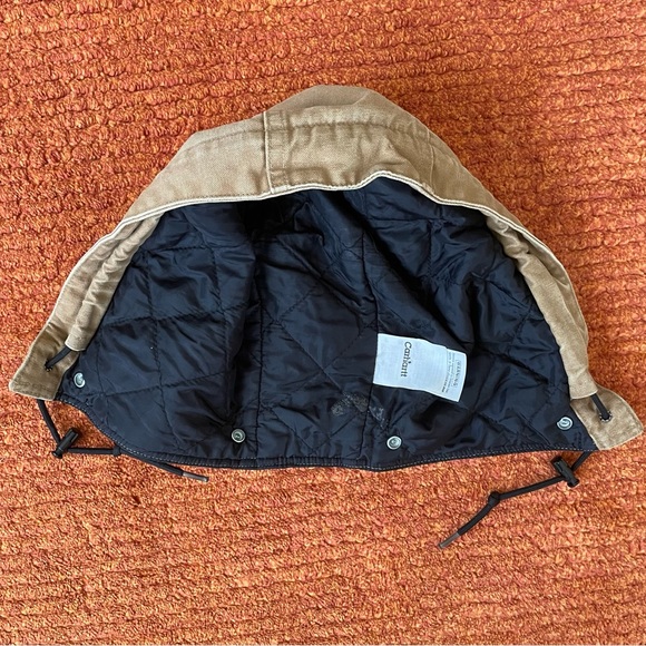 Carhartt Jacket XL brown duck canvas sherpa lined - Picture 10 of 12